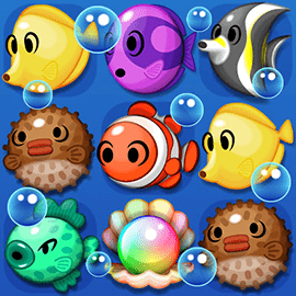 ゲームエリアのパズルフィッシュ