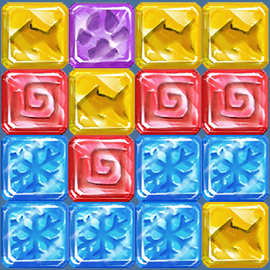 ゲームエリアの氷のパズル