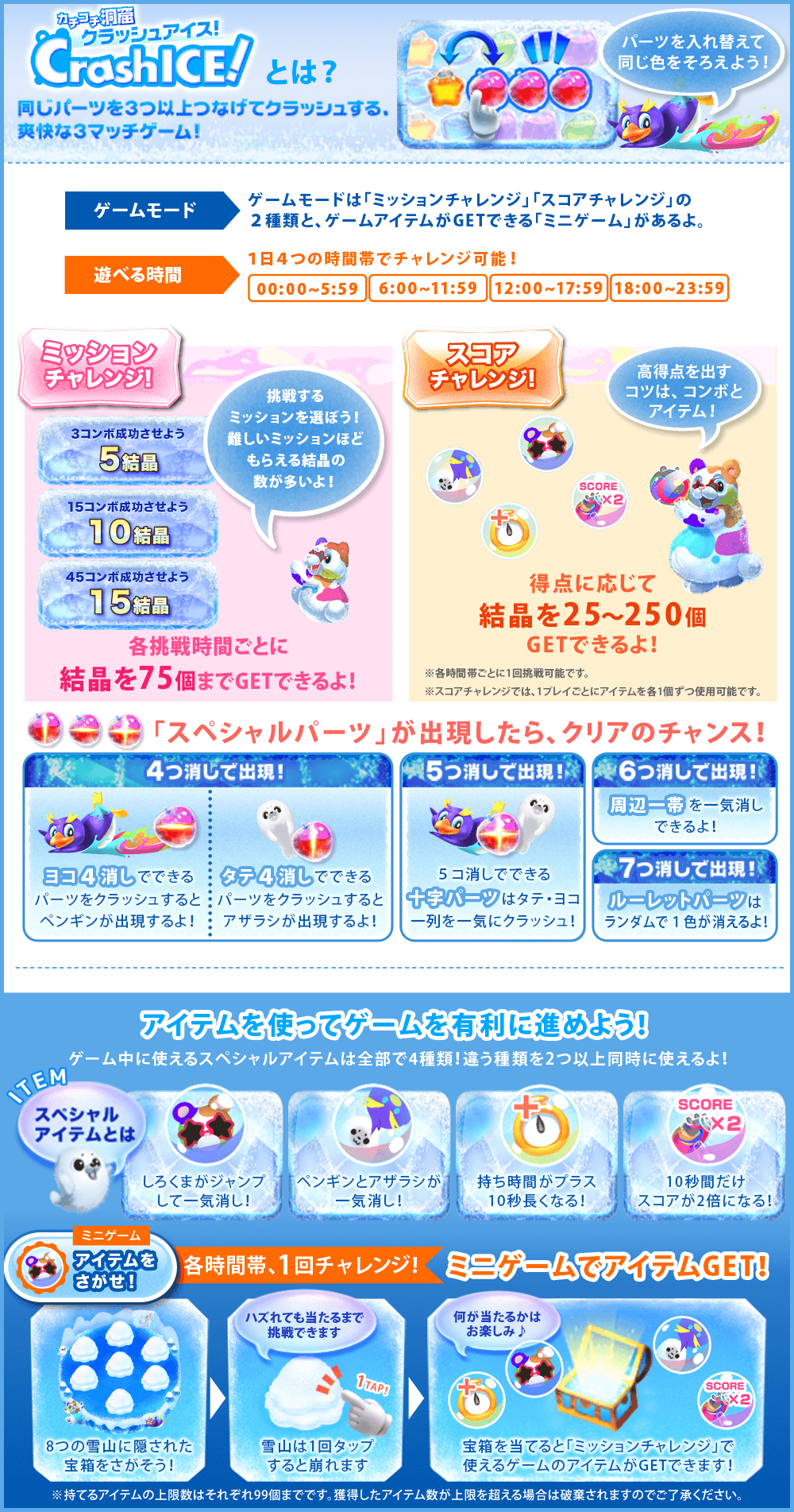 「カチコチ洞窟クラッシュアイス」の遊びかた